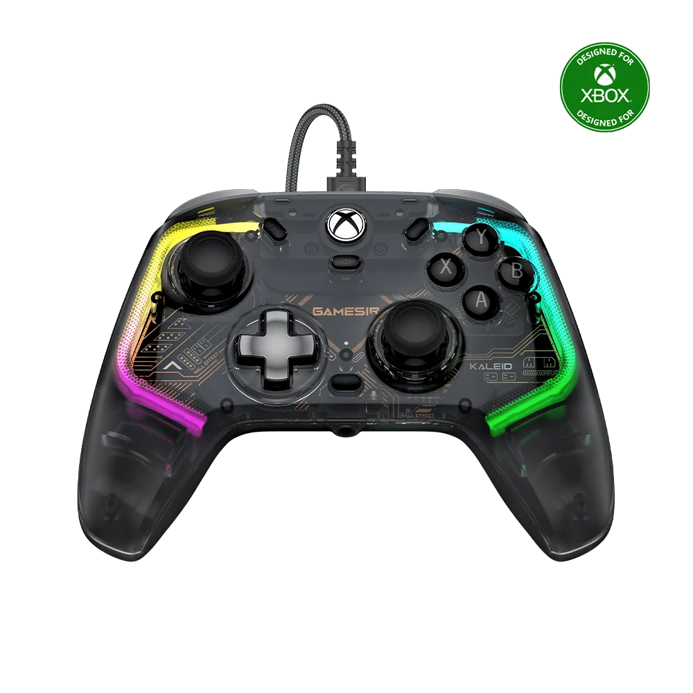 GameSir Kaleid Wired Transparent RGB Gaming Controller for Xbox